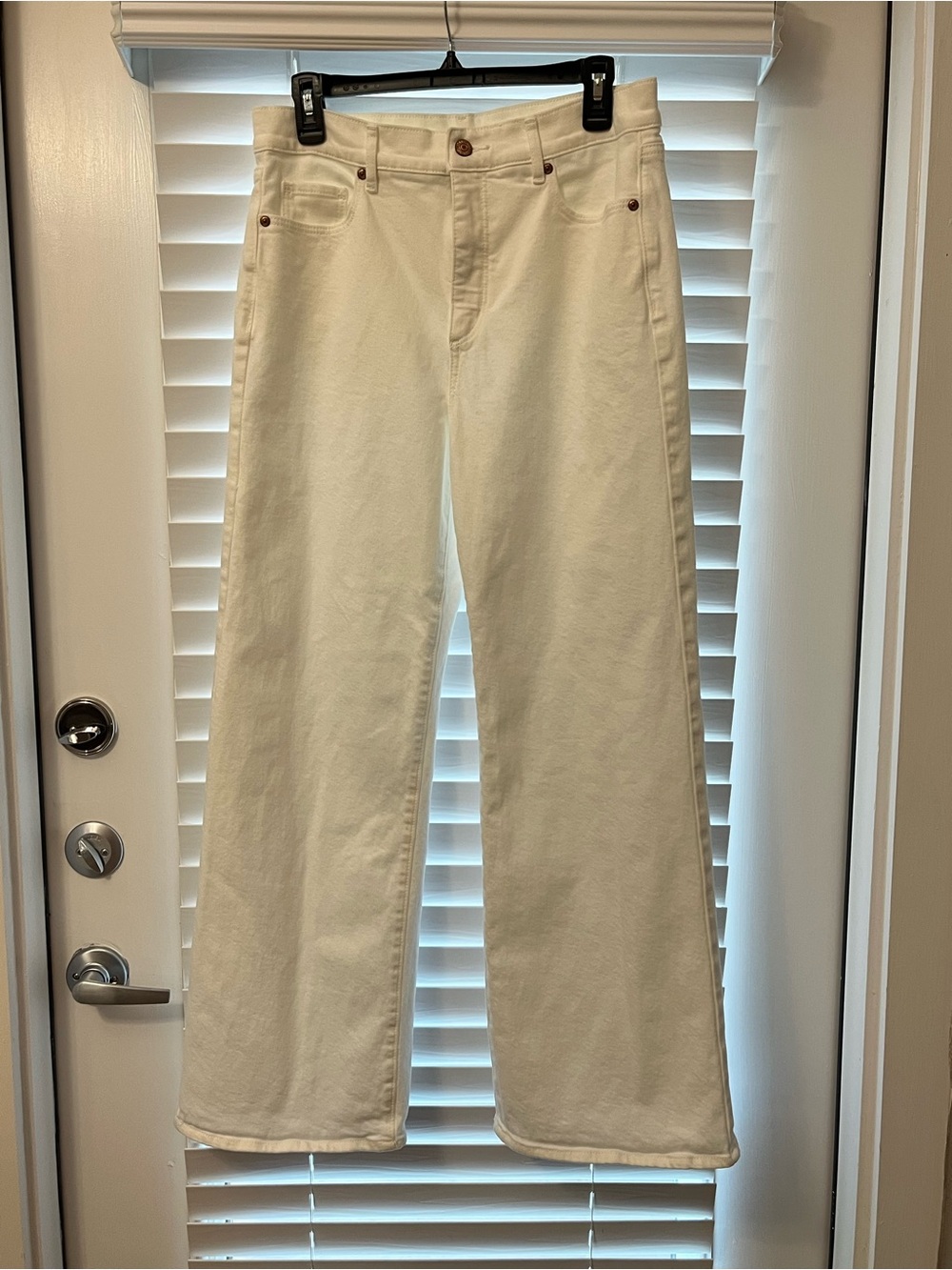 Loft Wide Leg White Denim - 8